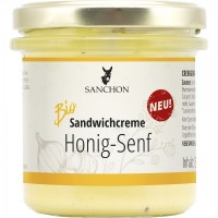 Crema pentru sandwich cu miere si mustar bio Sanchon, 135g