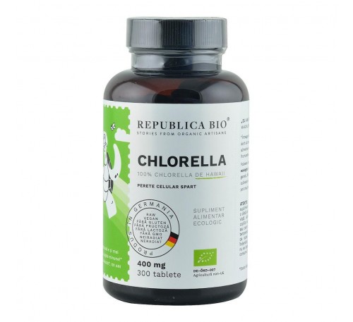 Chlorella Ecologica de Hawaii (400 mg) Republica BIO, 300 tablete (120 g)