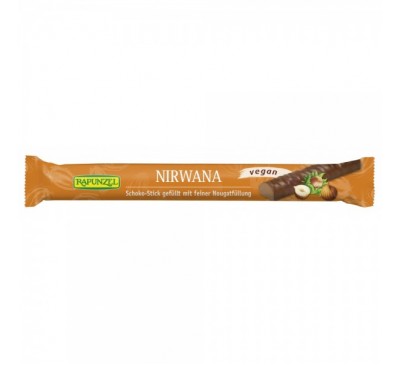  Stick nirwana cu ciocolata si crema de alune, vegan bio Rapunzel, 22g